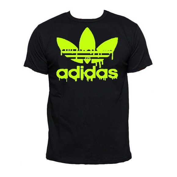 black and lime green adidas shirts